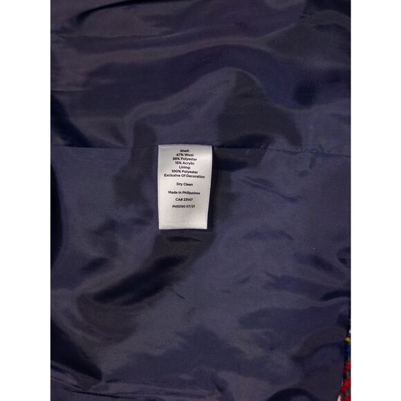 Talbots red plaid tweed blazer sz 10P Office Career Preppy Old Money Church - Picture 4 of 5